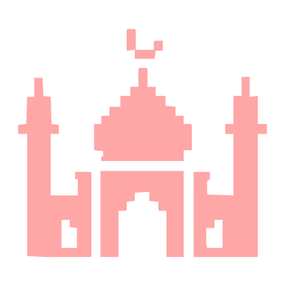 Pixel Mosque Logo #ffa6a6
