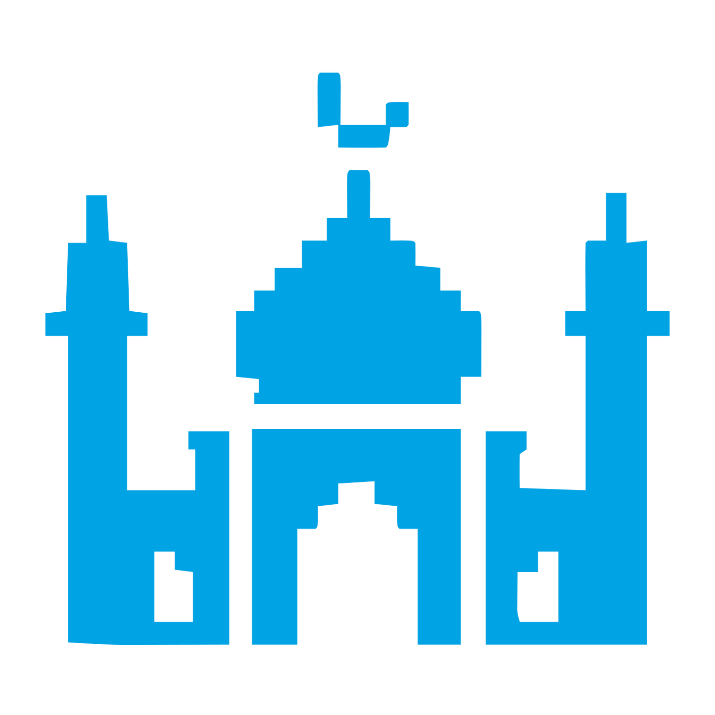 Pixel Mosque Logo #00a3e4