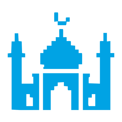 Pixel Mosque Logo #00a3e4