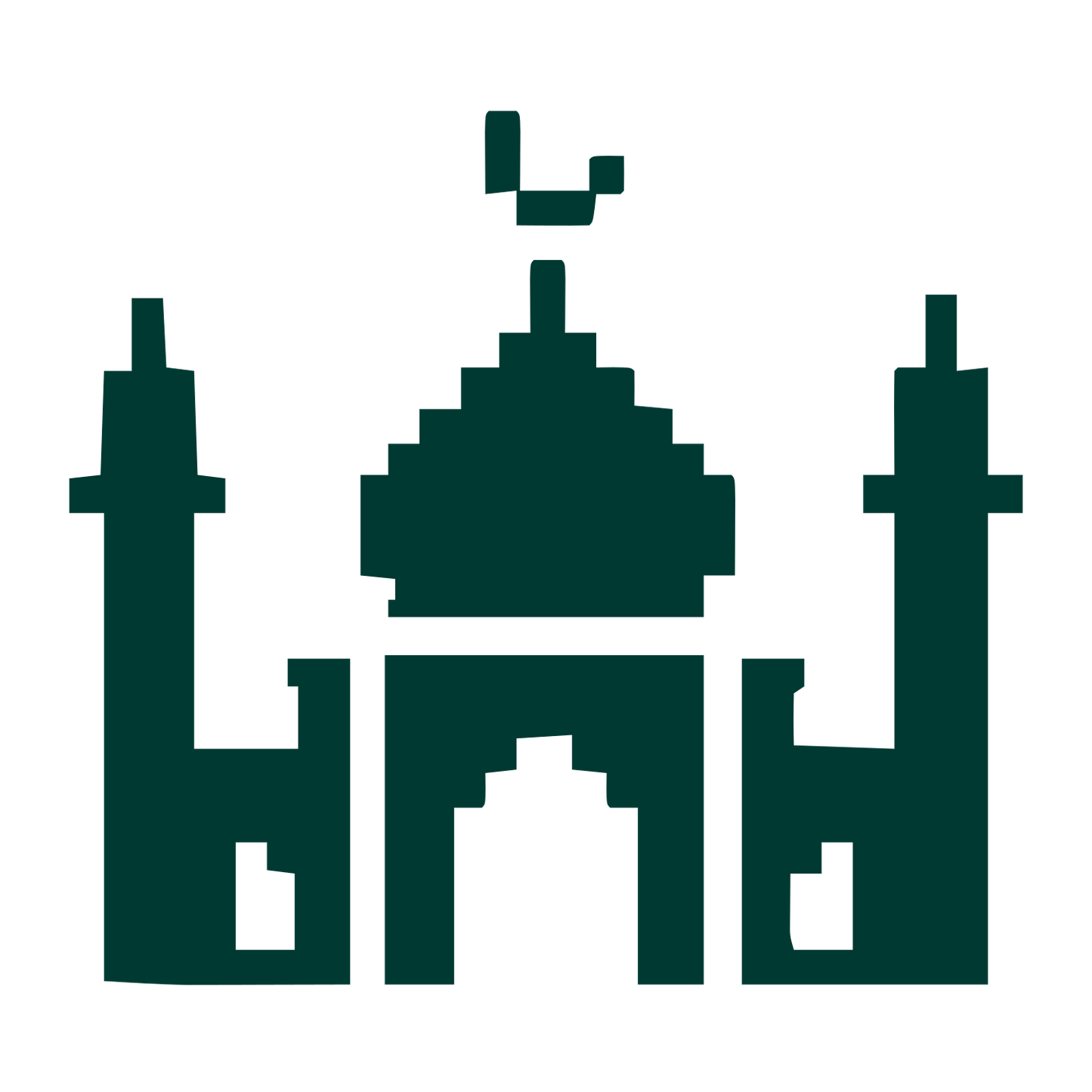 Pixel Mosque Logo #003932