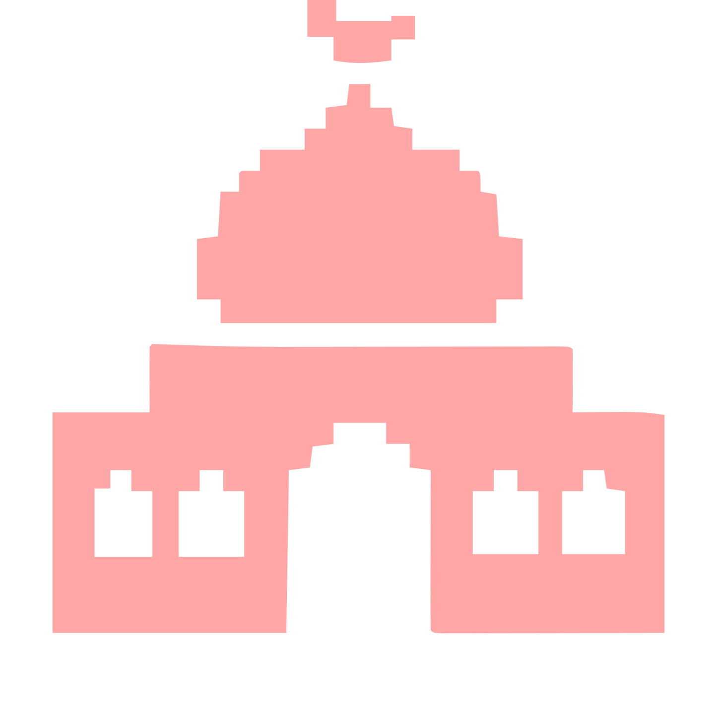 Pixel Mosque Logo #ffa6a6