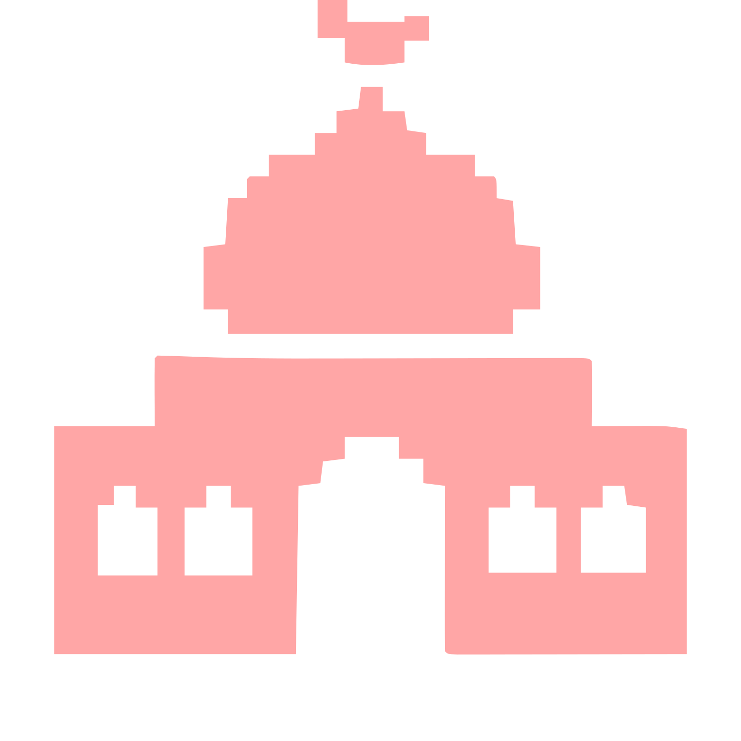 Pixel Mosque Logo #ffa6a6