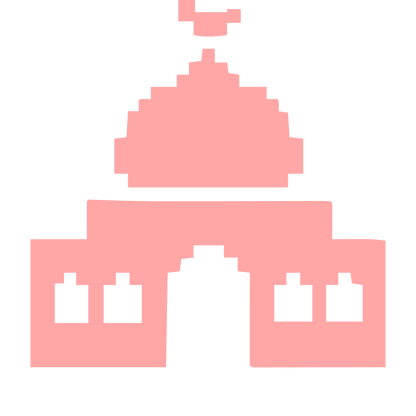 Pixel Mosque Logo #ffa6a6
