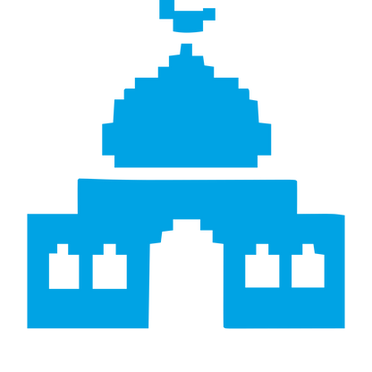 Pixel Mosque Logo #00a3e4