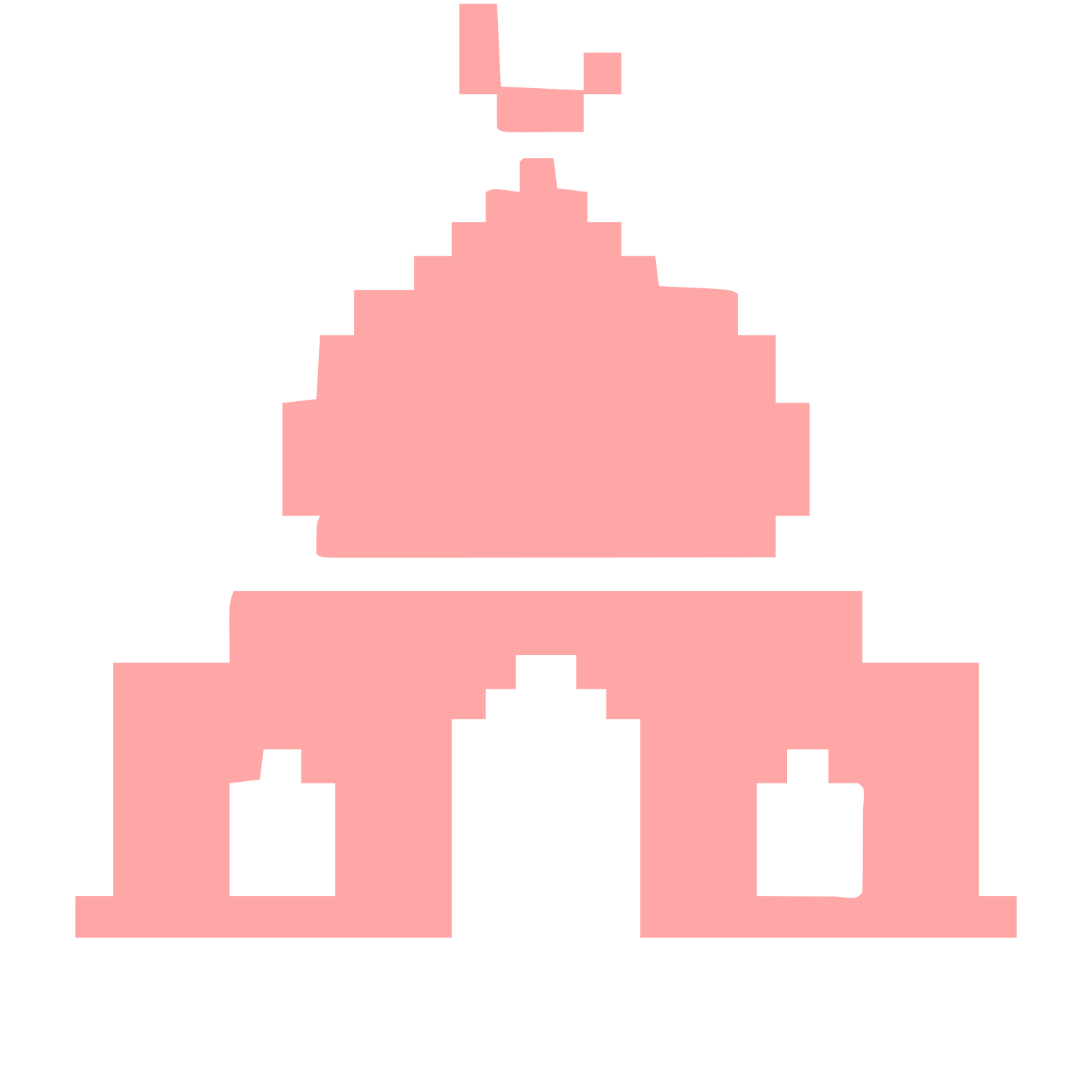 Pixel Mosque Logo #ffa6a6