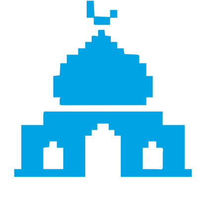 Pixel Mosque Logo #00a3e4
