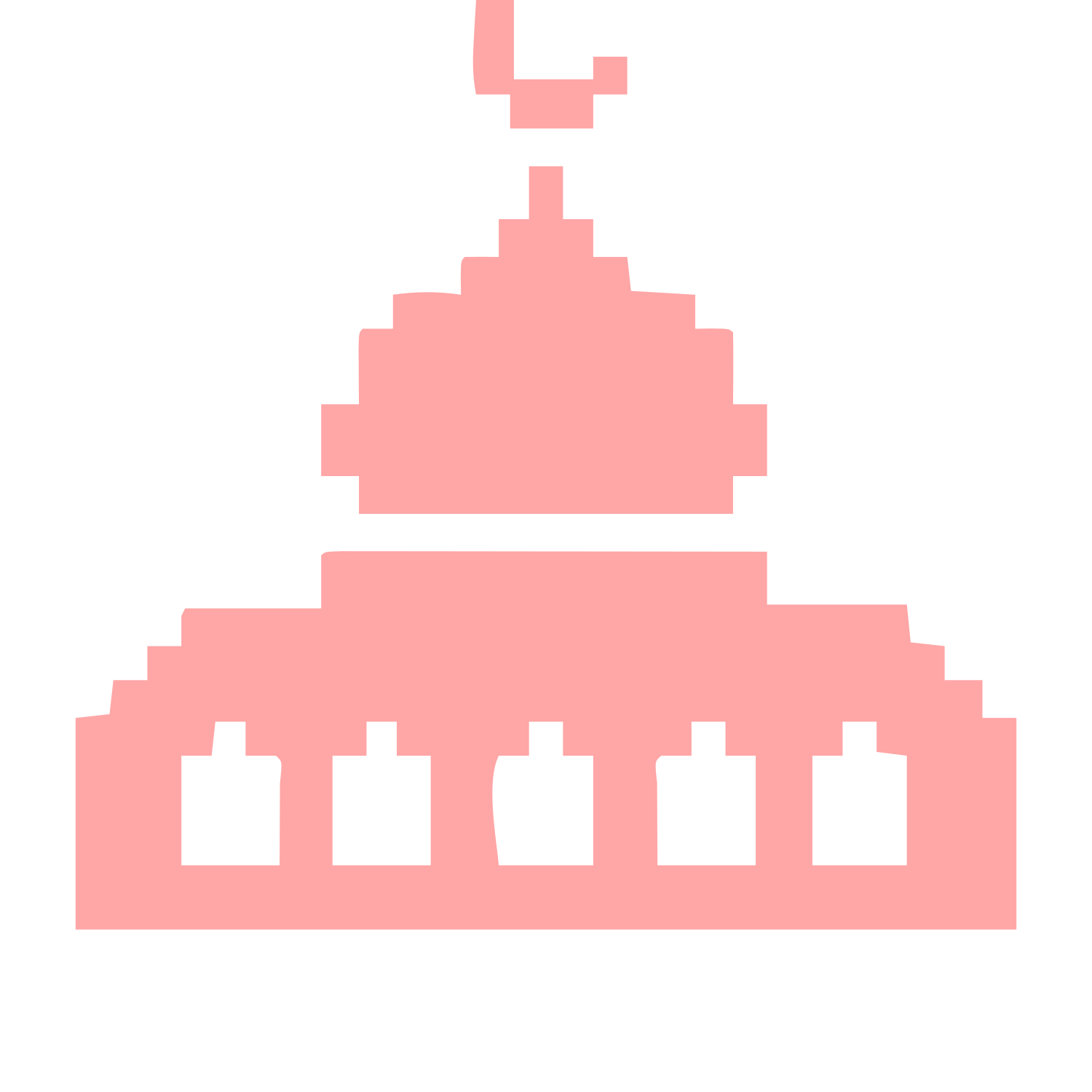 Pixel Mosque Dome Logo #ffa6a6