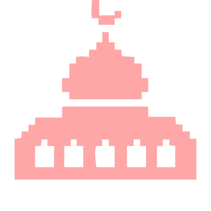 Pixel Mosque Dome Logo #ffa6a6