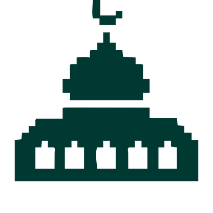 Pixel Mosque Dome Logo #003932