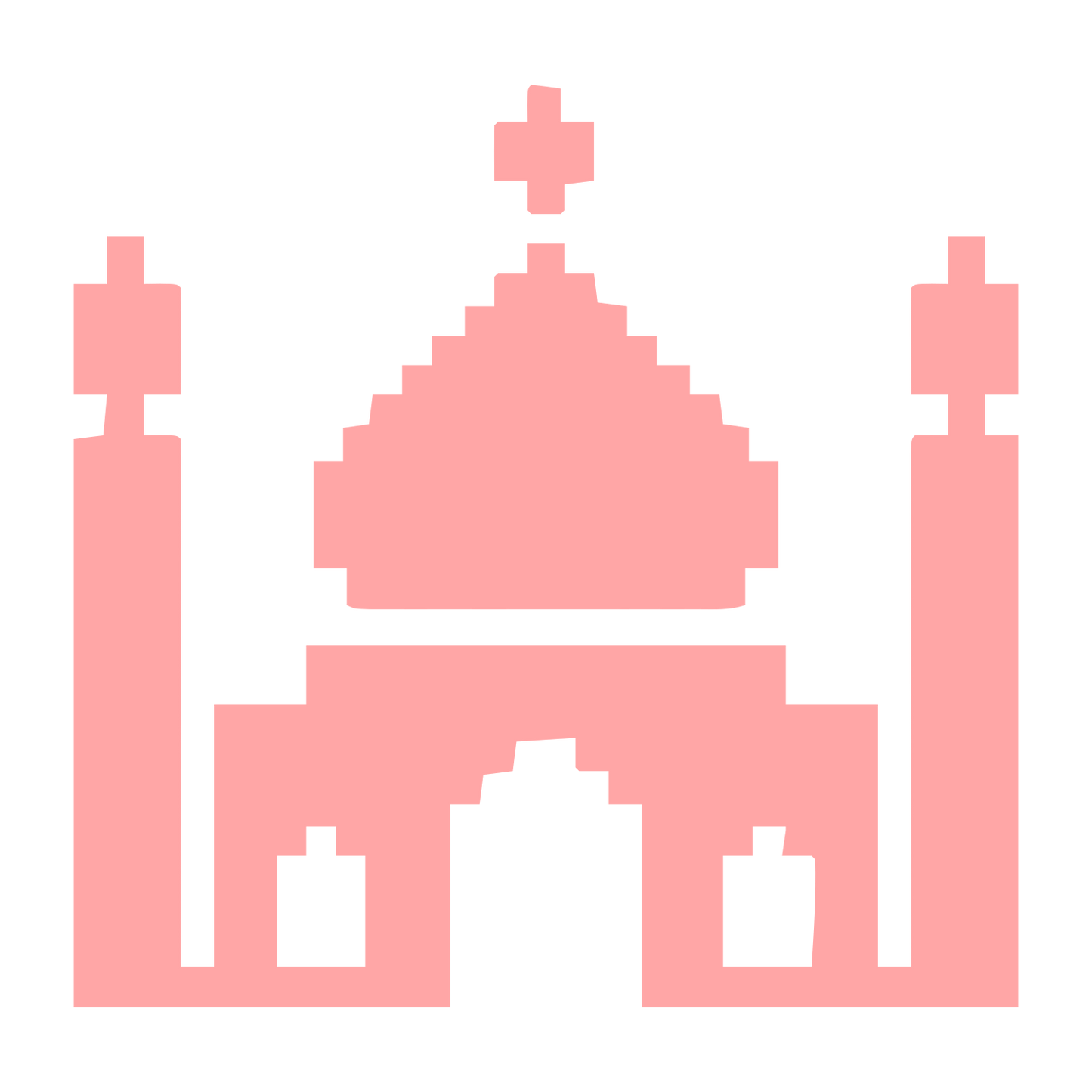 Pixel Mosque Logo #ffa6a6