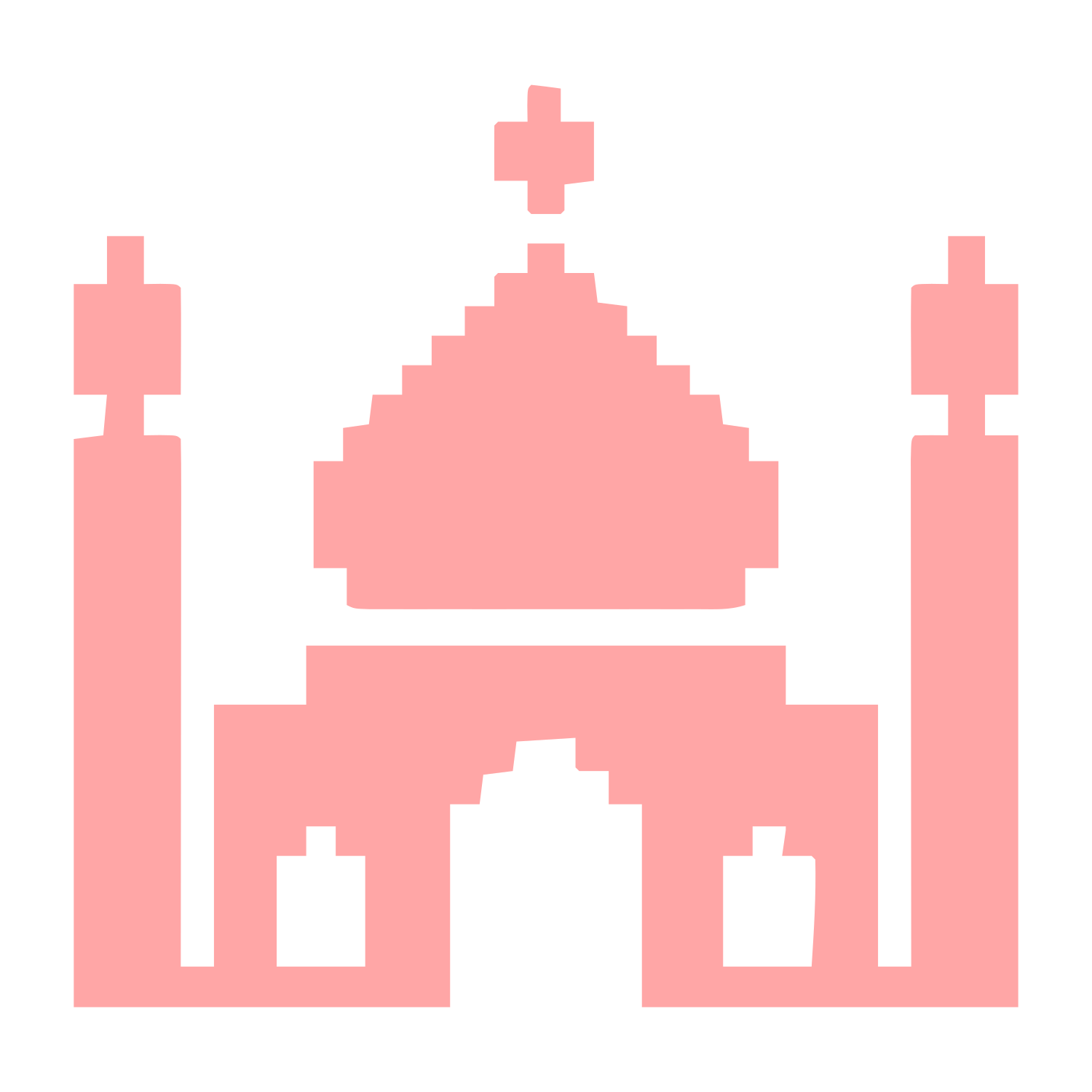Pixel Mosque Logo #ffa6a6