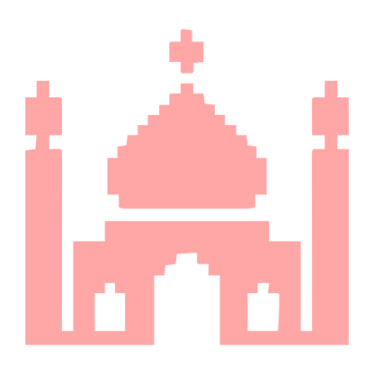 Pixel Mosque Logo #ffa6a6