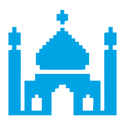 Pixel Mosque Logo #00a3e4