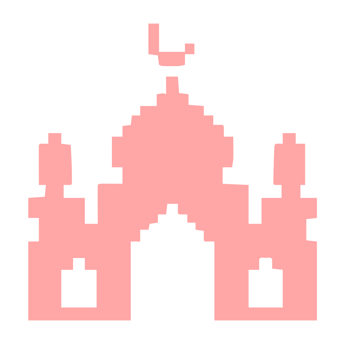 Pixel Mosque Logo #ffa6a6