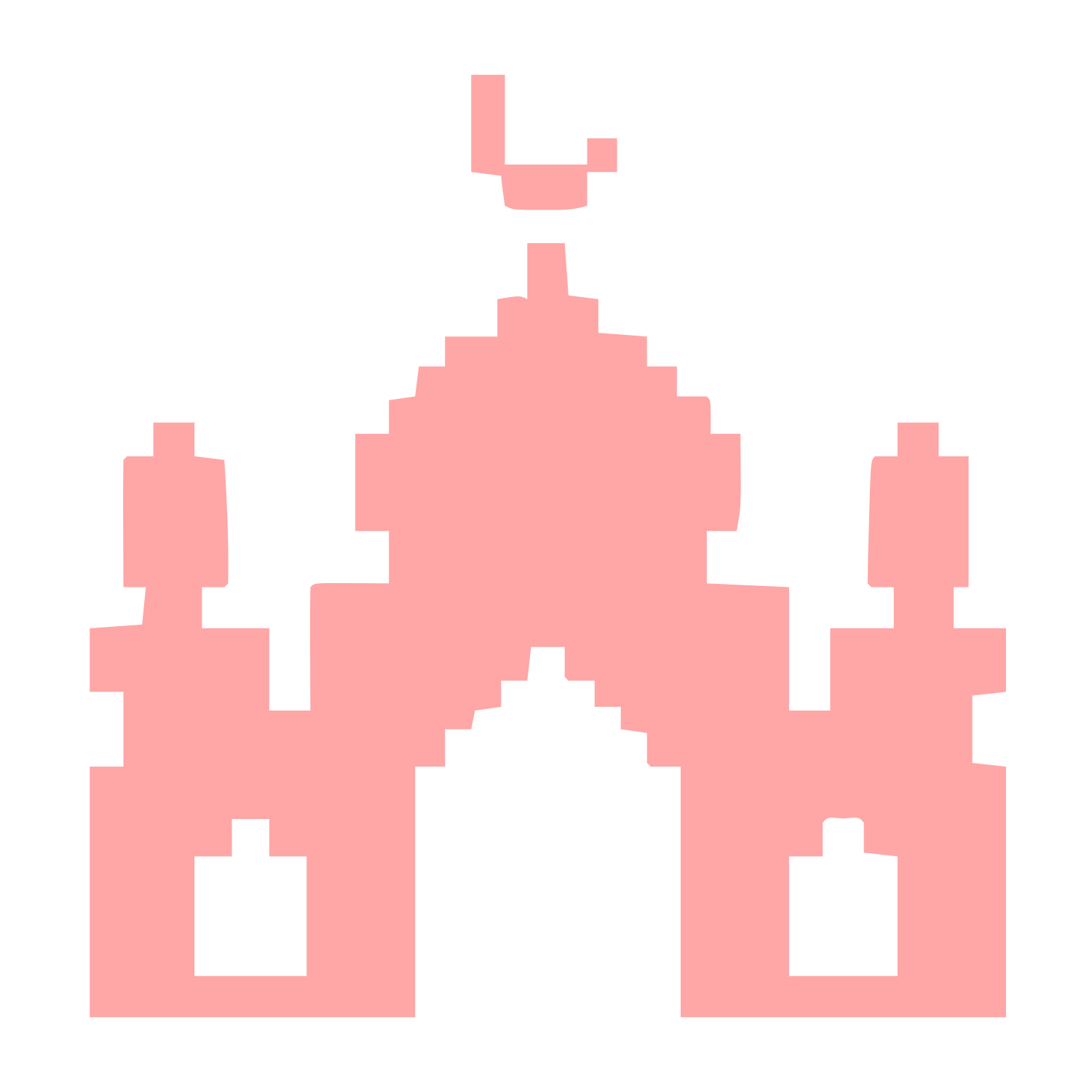Pixel Mosque Logo #ffa6a6