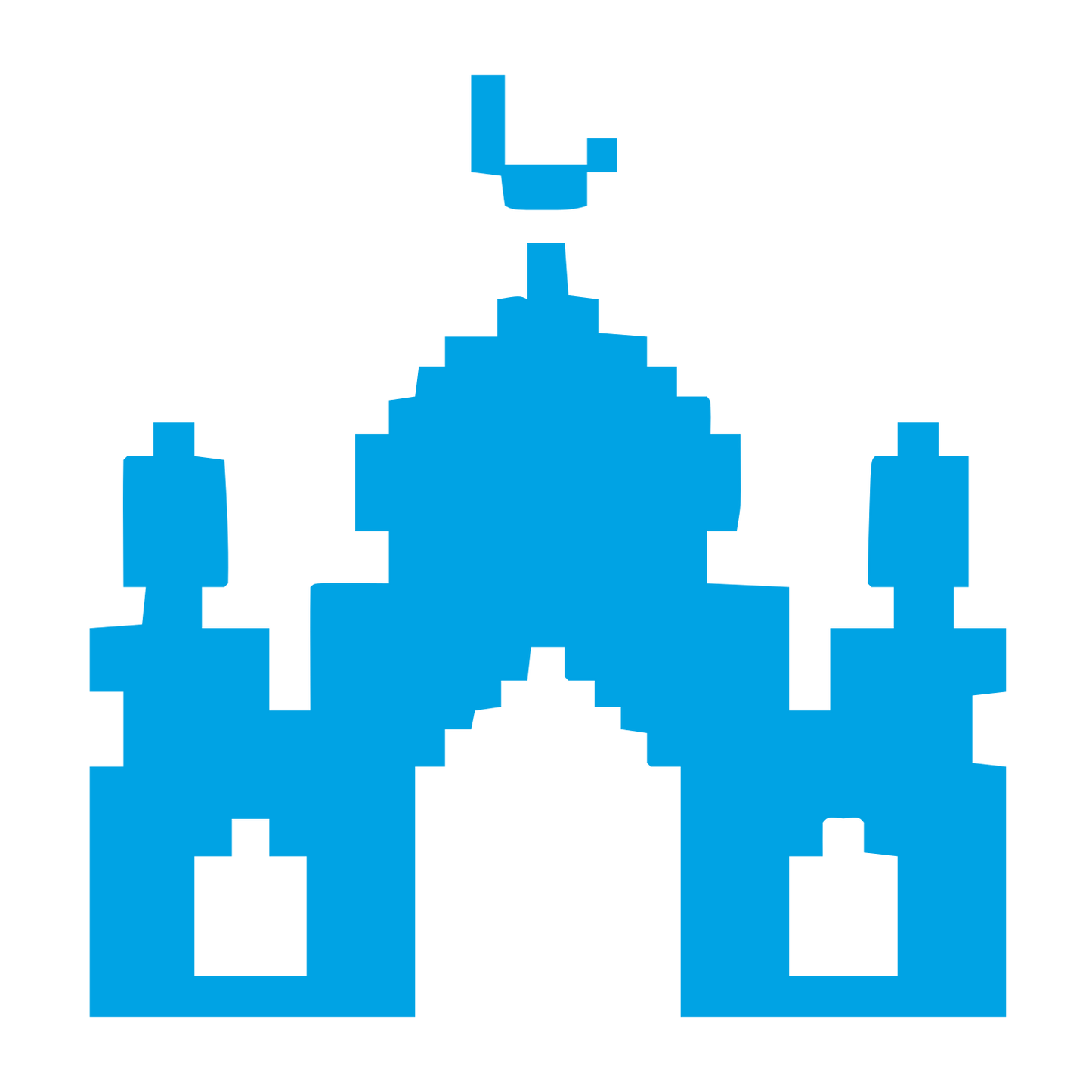 Pixel Mosque Logo #00a3e4