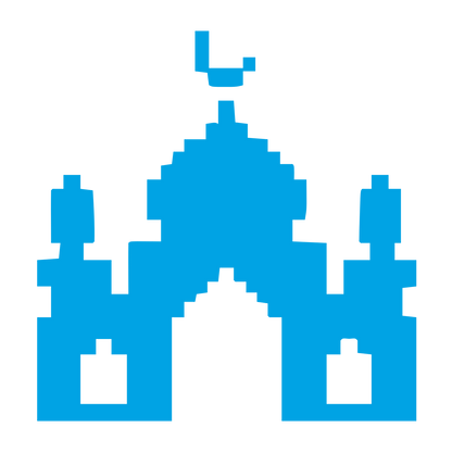 Pixel Mosque Logo #00a3e4