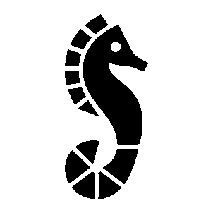 Swiss Style Seahorse Logo