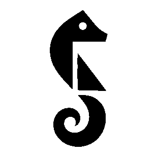 Swiss Style Seahorse Logo