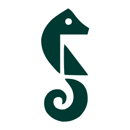Swiss Style Seahorse Logo #003932