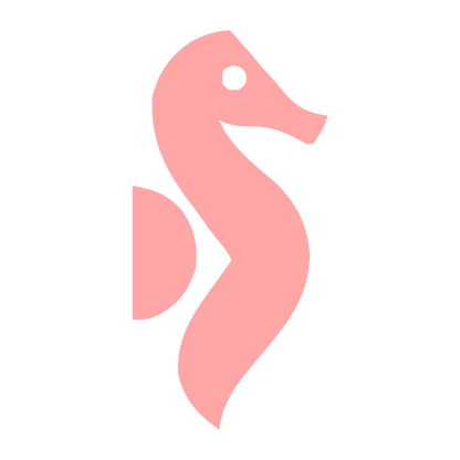 Geometric Seahorse Logo #ffa6a6
