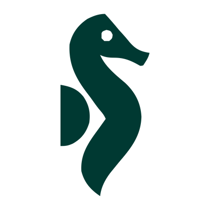 Geometric Seahorse Logo #003932