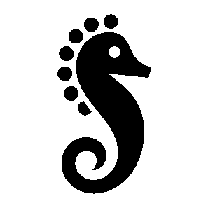 Seahorse Dotted Spine Logo