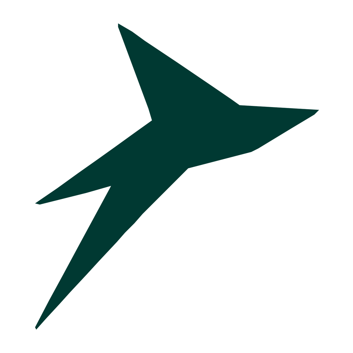 Stingray Lightning Bolt Logo #003932