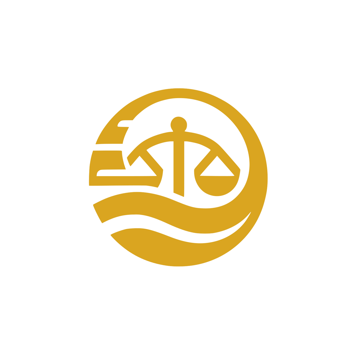 Legal Services in Balance Logo #DAA520