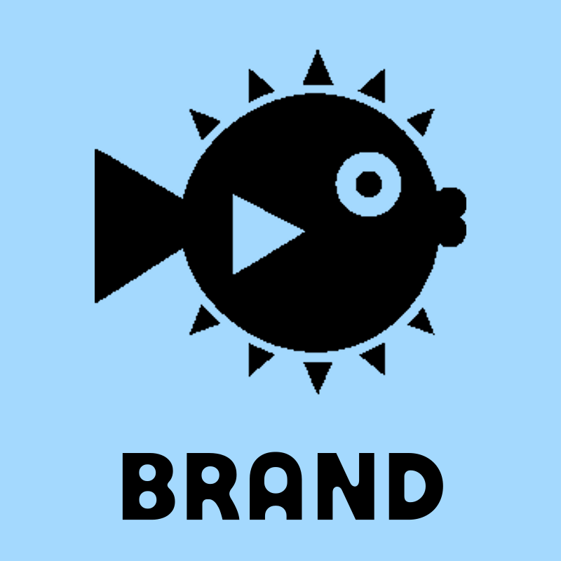 Bold Geometric Pufferfish Logo preview