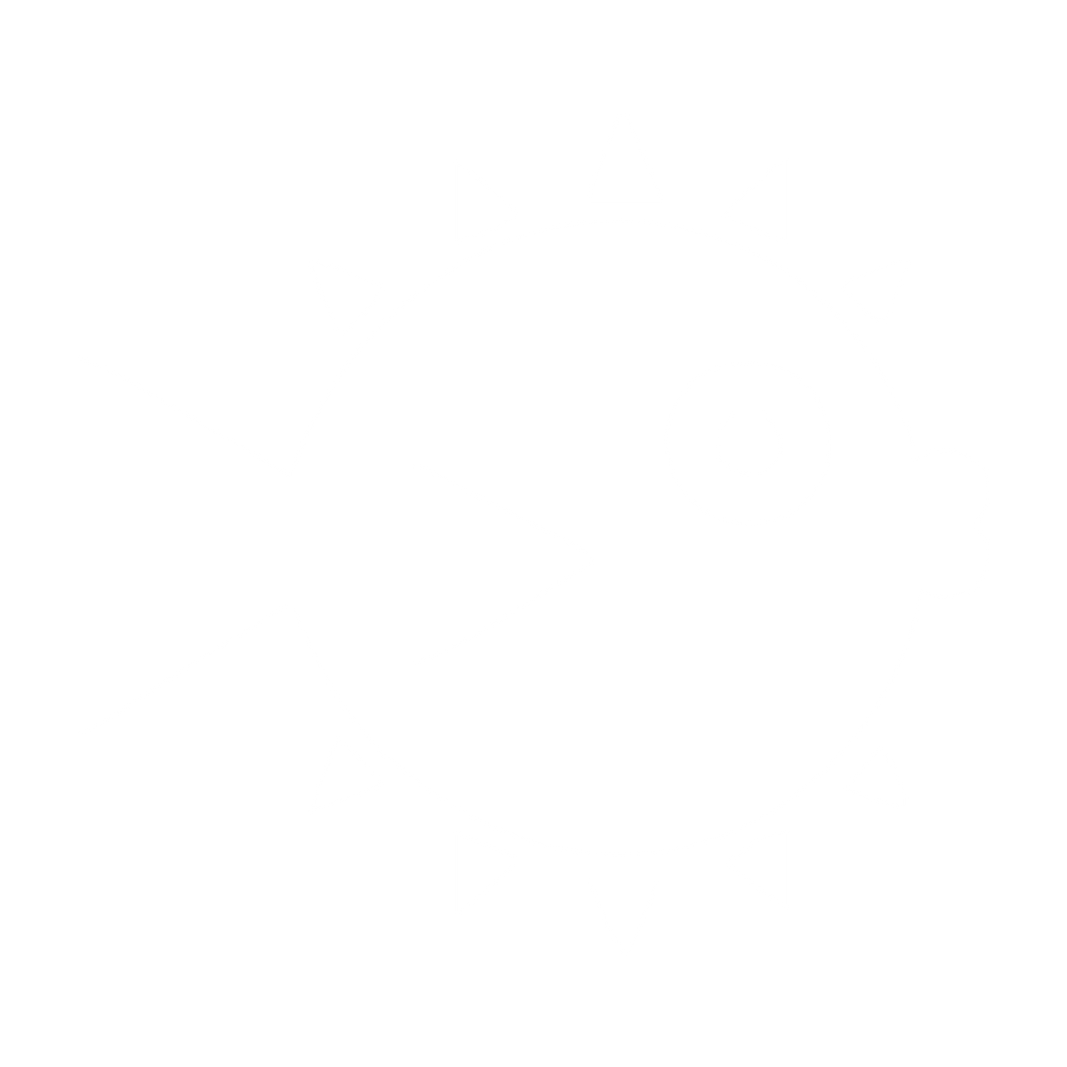 Bold Geometric Pufferfish Logo #ffffff