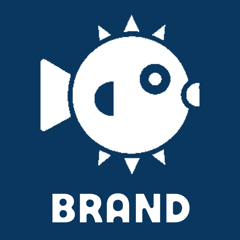 Bold Geometric Pufferfish Logo preview