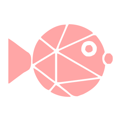 Geometric Pufferfish Logo #ffa6a6