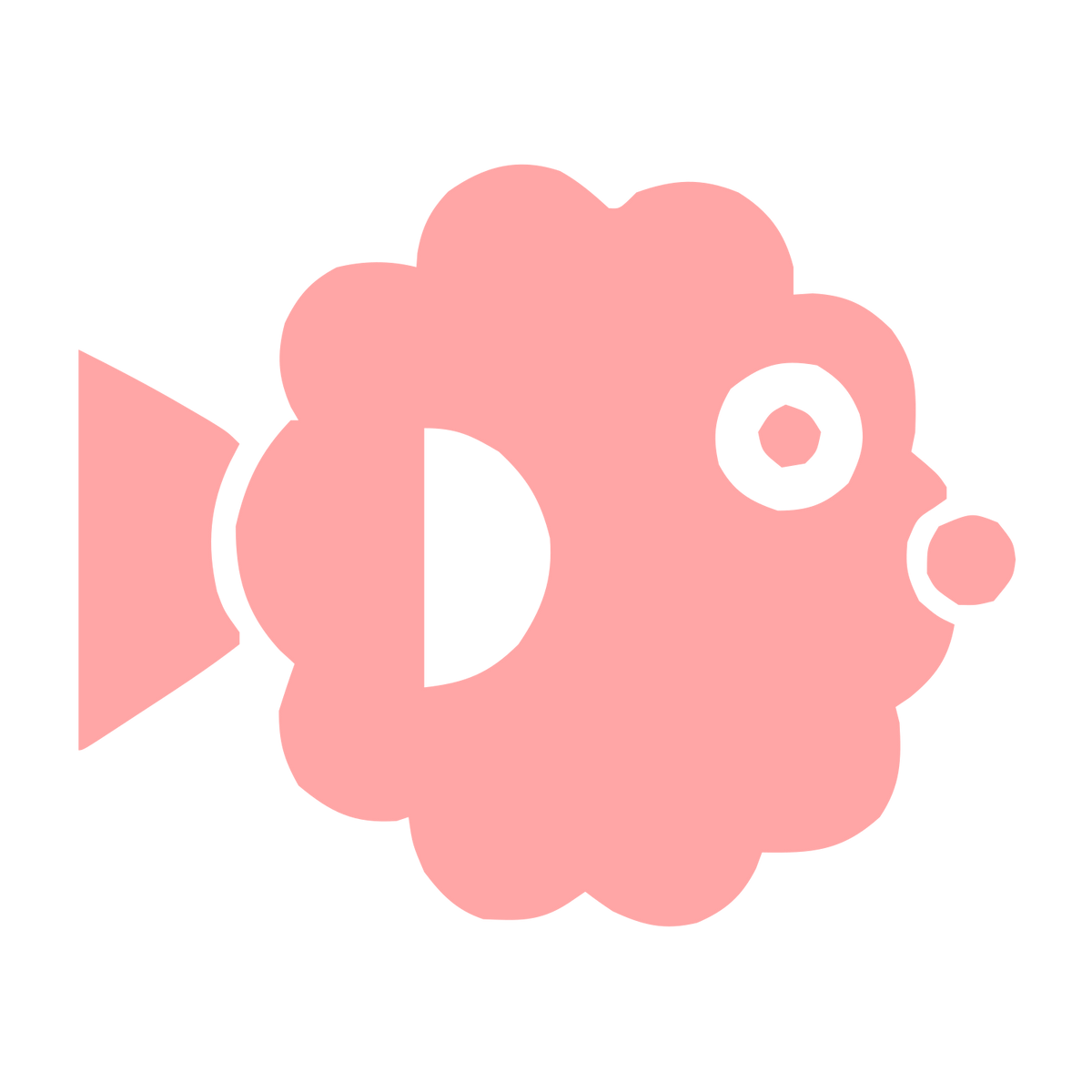 Pufferfish Bold Logo #ffa6a6