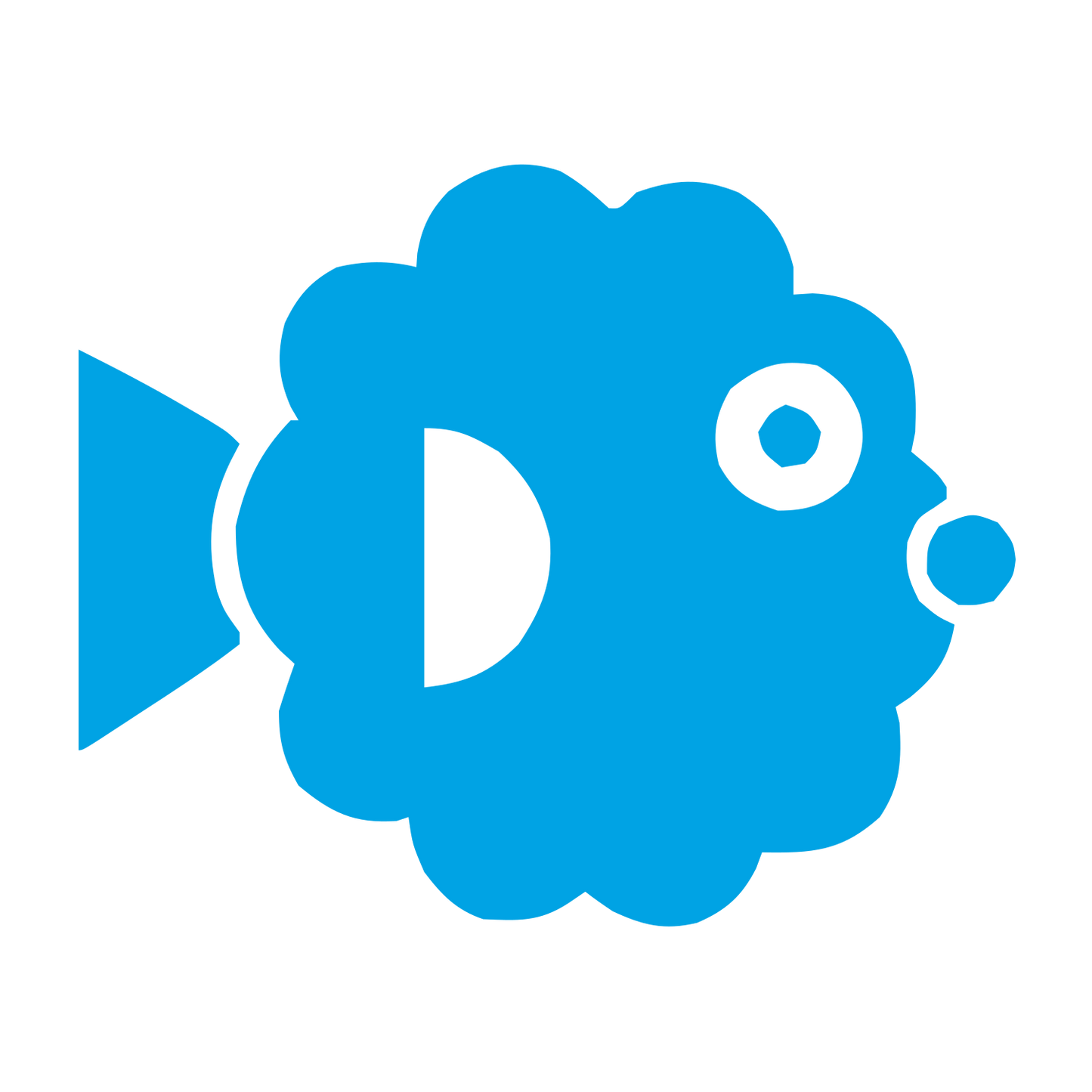 Pufferfish Bold Logo #00a3e4