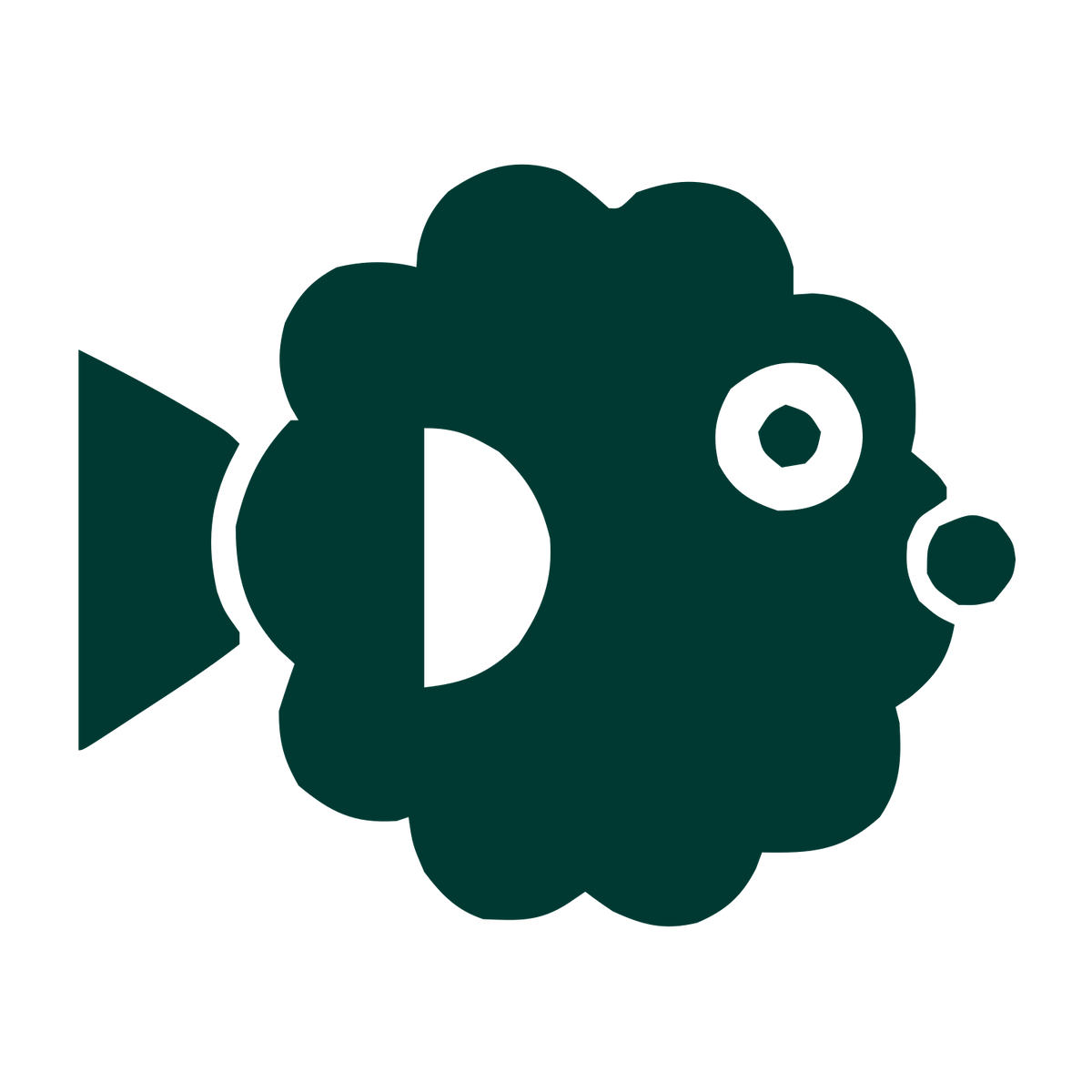 Pufferfish Bold Logo #003932