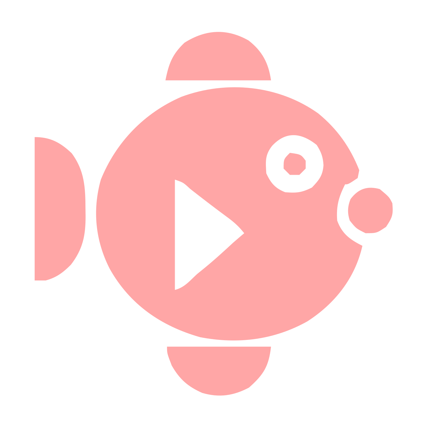 Pufferfish Play Button Logo #ffa6a6