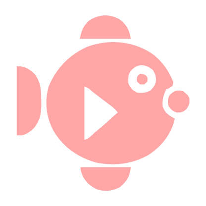 Pufferfish Play Button Logo #ffa6a6