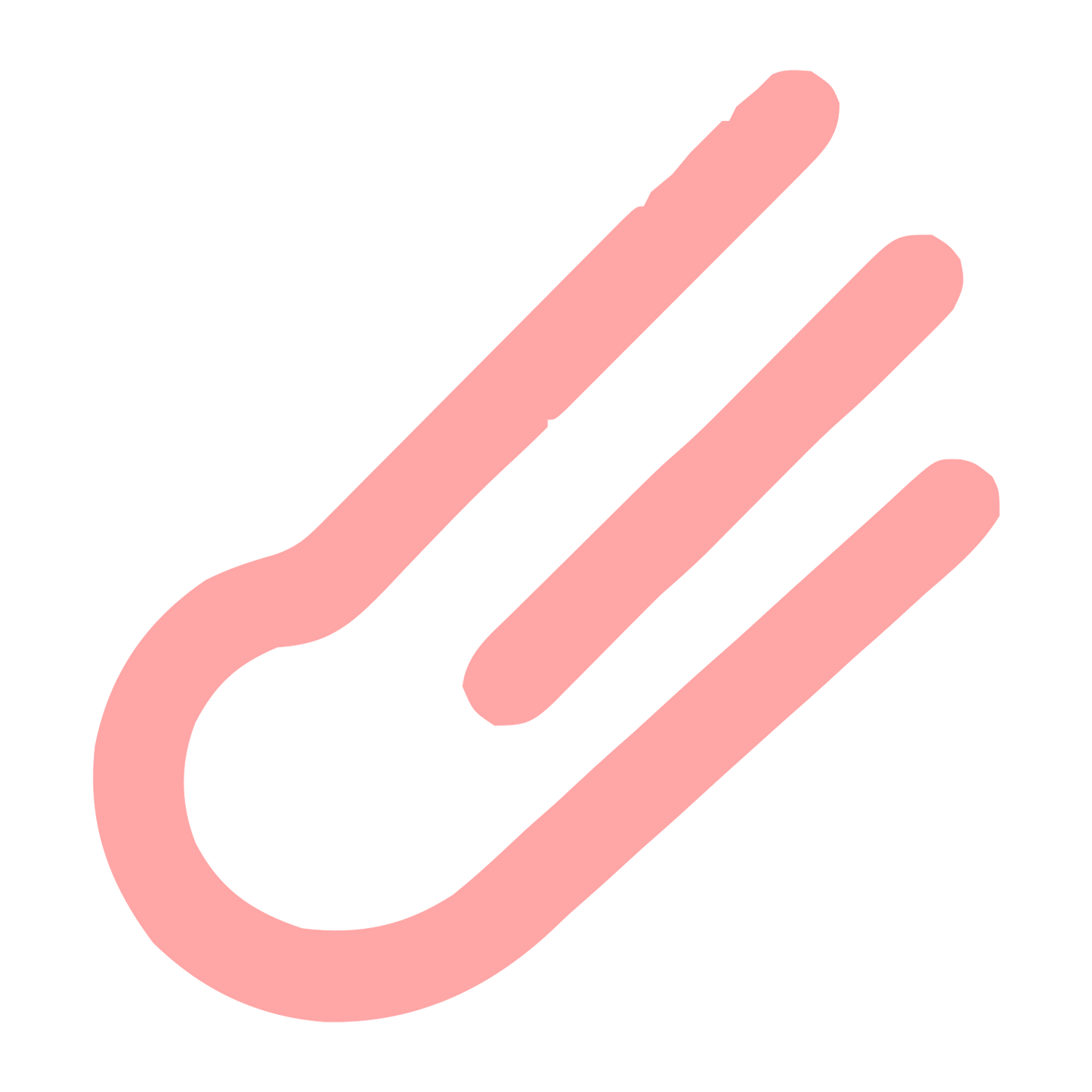 Monoline Comet Tail Logo #ffa6a6