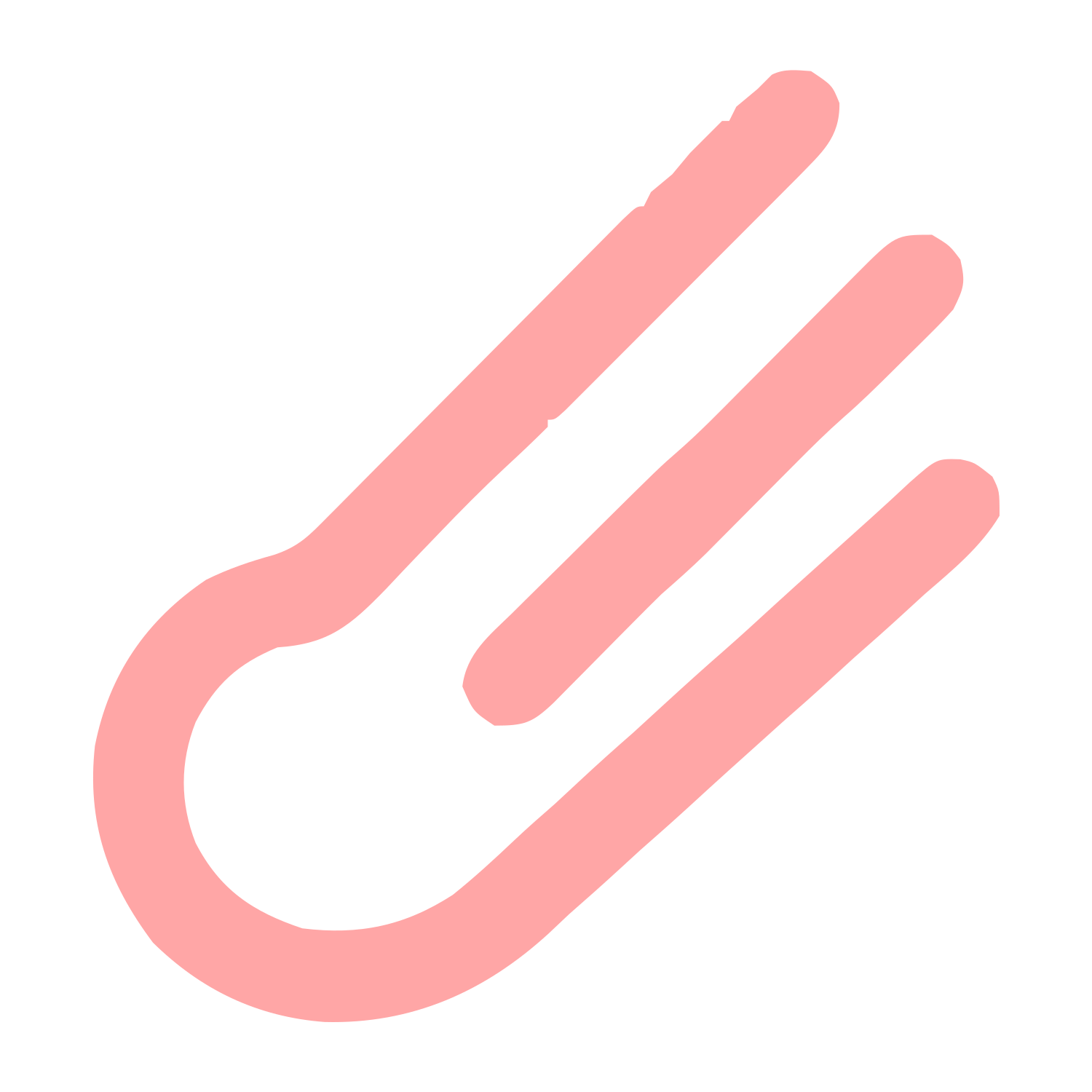 Monoline Comet Tail Logo #ffa6a6