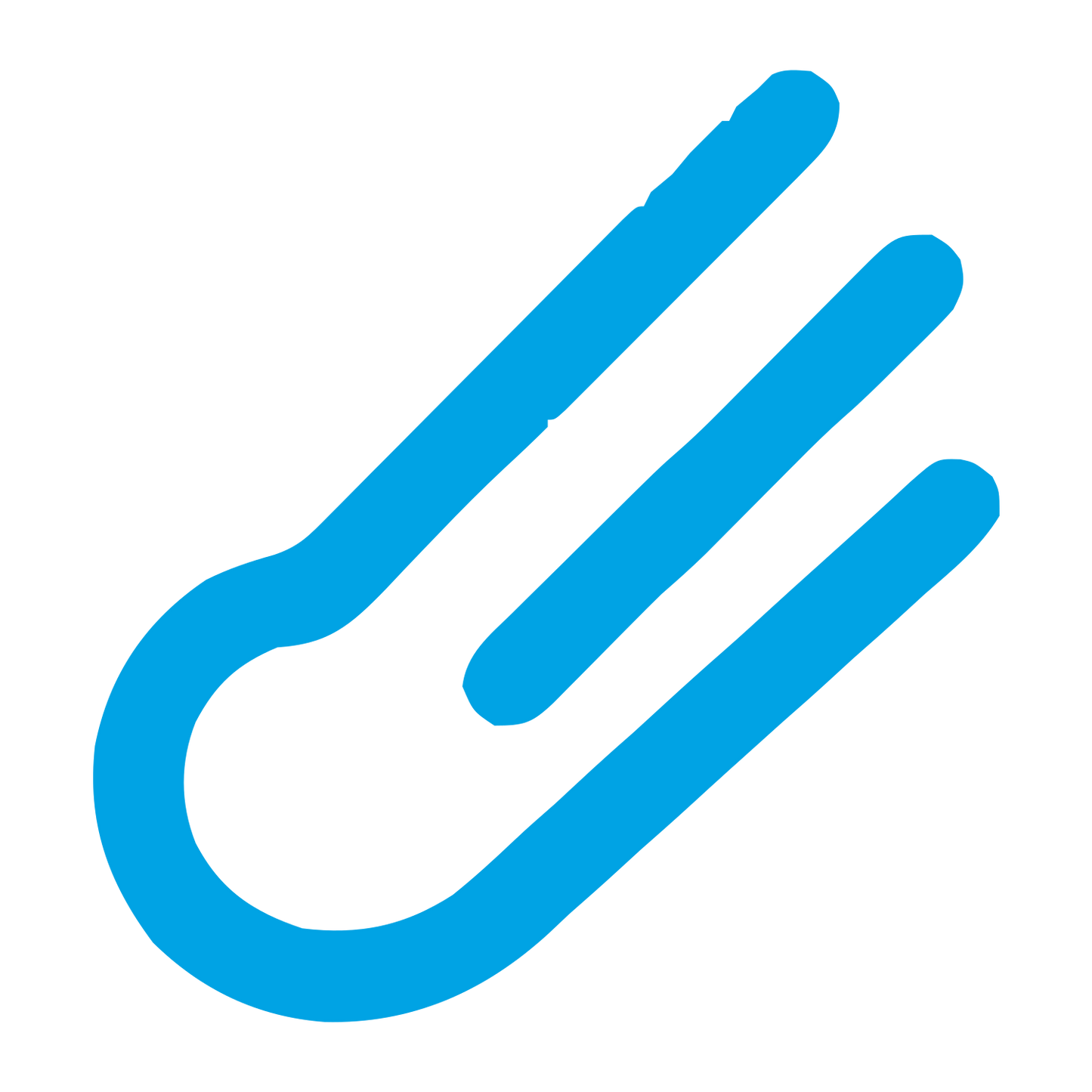 Monoline Comet Tail Logo #00a3e4