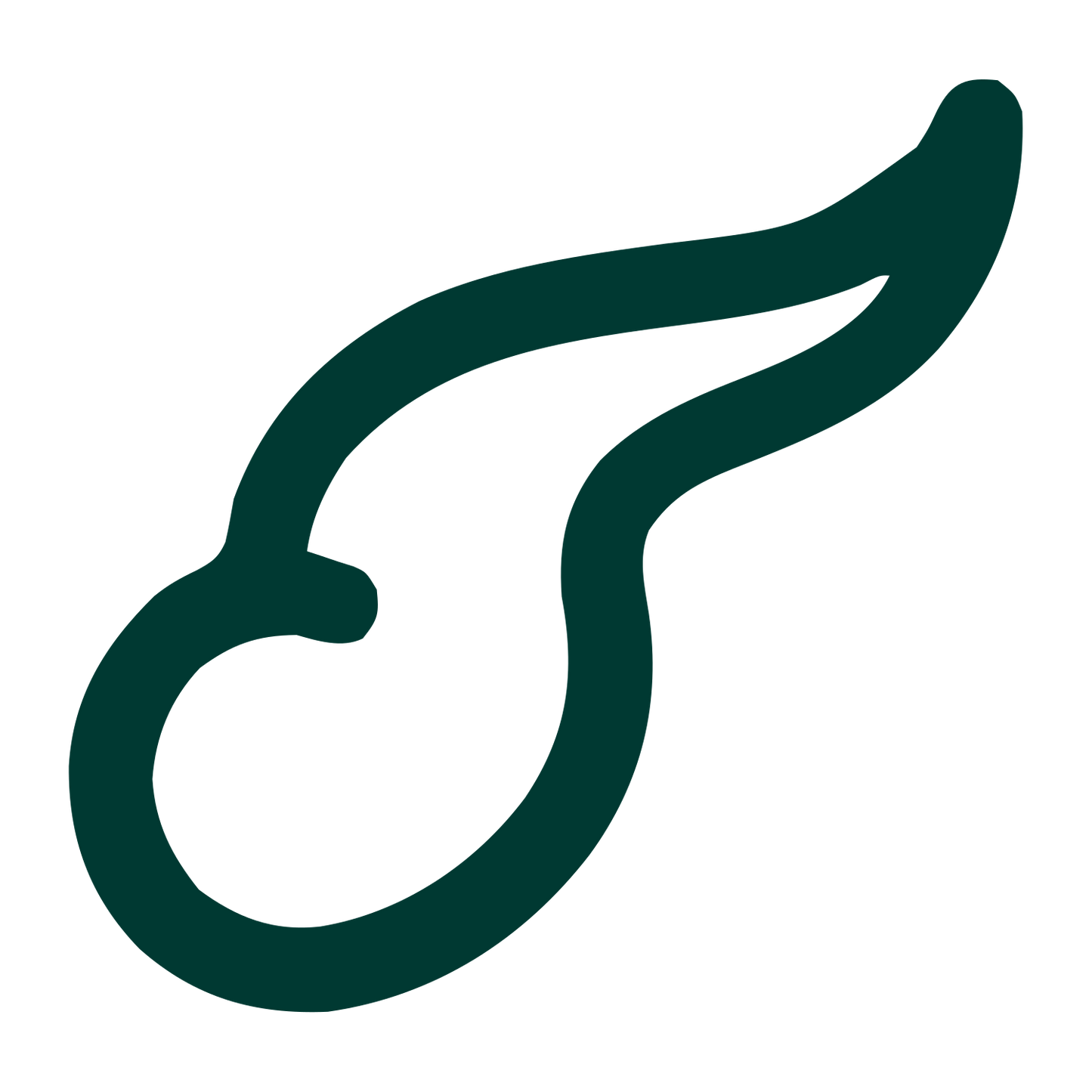 Monoline Wing Comet Logo #003932