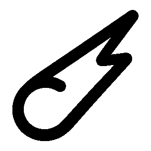 Monoline Comet Lightning Logo