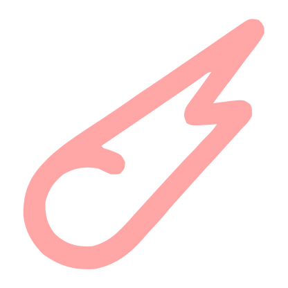 Monoline Comet Lightning Logo #ffa6a6