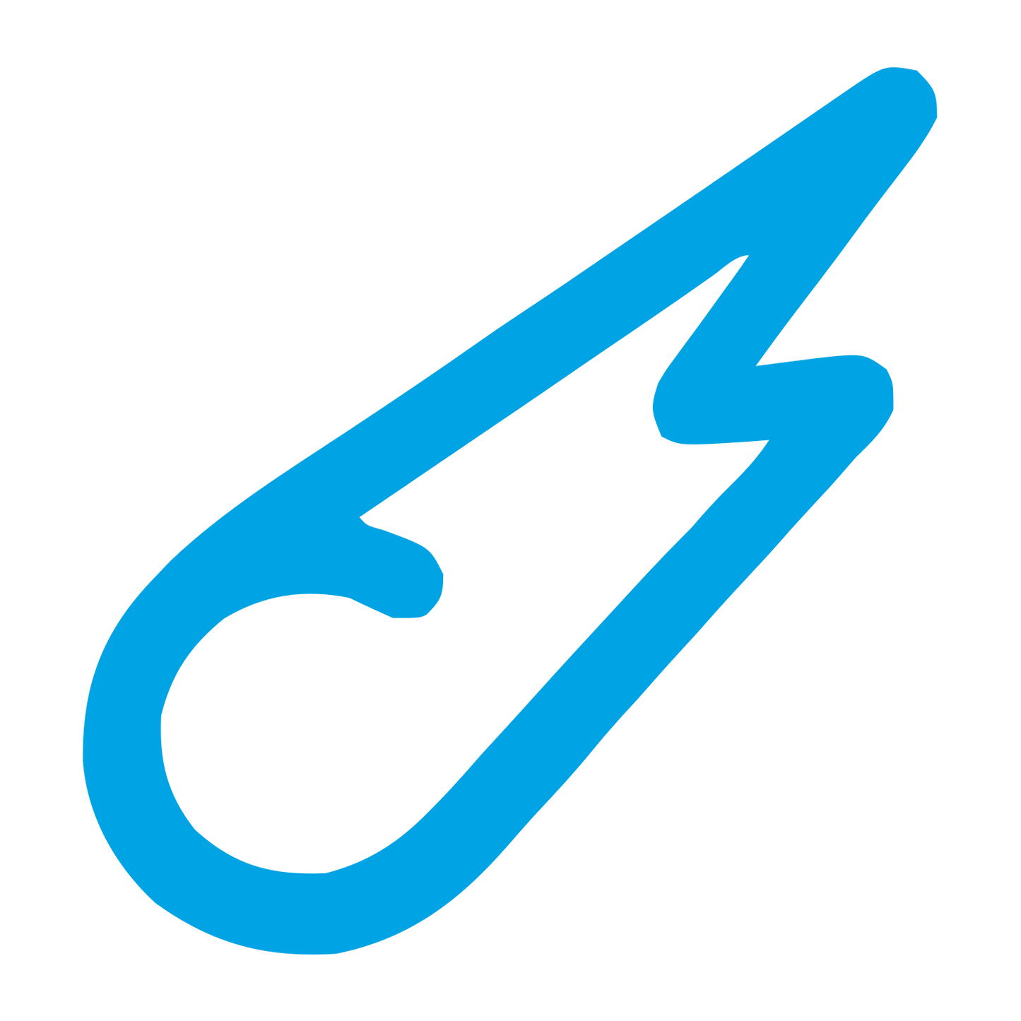 Monoline Comet Lightning Logo #00a3e4