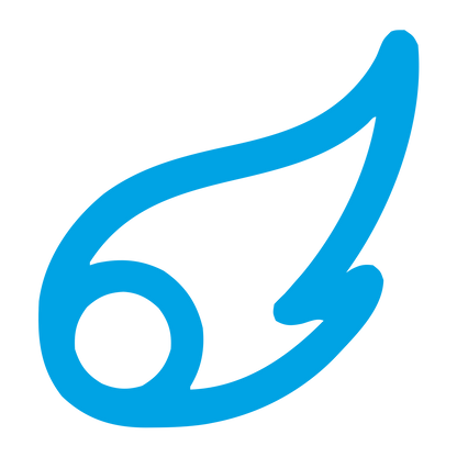 Monoline Comet Tail Logo #00a3e4
