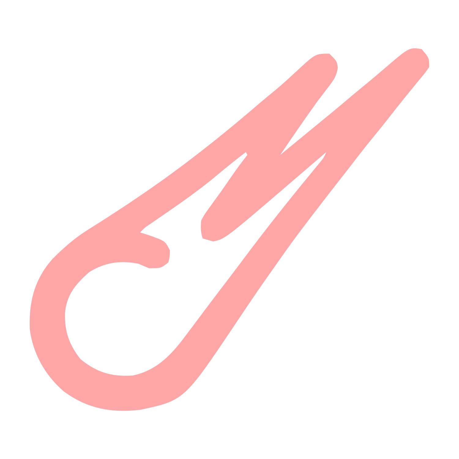 Monoline Comet Tail Logo #ffa6a6