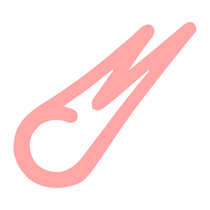 Monoline Comet Tail Logo #ffa6a6