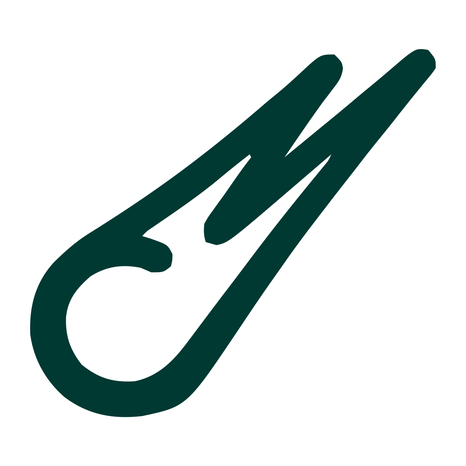 Monoline Comet Tail Logo #003932