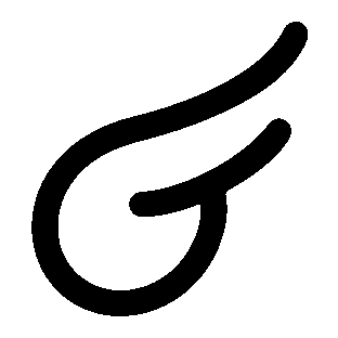 Monoline Comet Swirl Logo